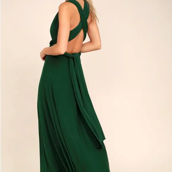 Tricks of the Trade Forest Green Maxi Dress - Picture 3 of 5